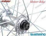 ВЕЛО ДЖАНТА ПРЕДНА 28/29 ЦОЛА 622мм / 25мм АЕРО АЛУМИНИЕВА СИВА - ГЛАВИНА SHIMANO M10x1 /36 спици/ L-108мм С ЕКСЦЕНТРИК АЛУМИНИЕВА СИВА-4